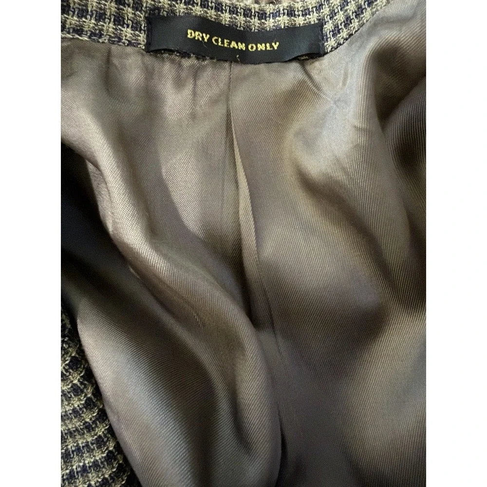 Vintage Monsieur Givenchy Houndstooth Blazer Sport Coat 48L USA Wool Quiet Lux‎